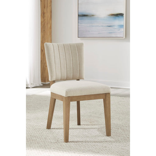 Modus Furniture Sumner Channel Back Upholstered Dining Chair in Natural 655450401510 NDMT64 Main Image