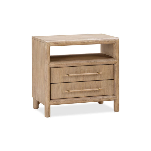 Modus Furniture Dorsey Two Drawer USB-charging Nightstand in Granola 655450421426 NSPV81B Image 1