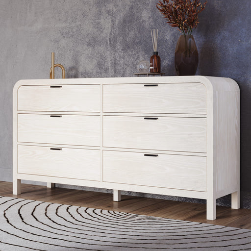 Modus Furniture Drake Six Drawer Dresser in Sugar 655450401626 NKNF82 Main Image