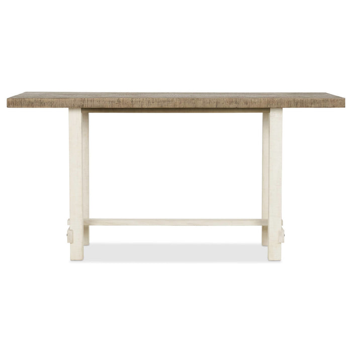 Modus Furniture Rutherford Rectangular Wooden Counter Table in Drift and Antique White 655450382390 LYMA66 Main Image