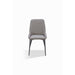 Modus Furniture Lucia Metal Leg Upholstered Dining Chair in Anchor Gray Synthetic Leather and Gunmetal 655450406287 LEPG64 Main Image