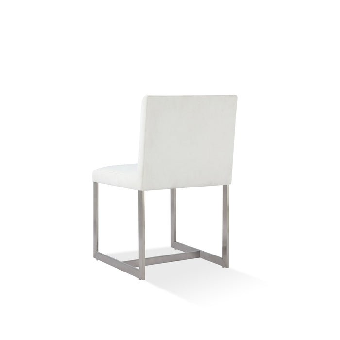 Modus Furniture Eliza Upholstered Dining Chair in Pearl and Brushed Stainless Steel 655450349935 5WT763 Image 6