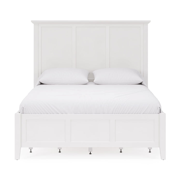 Modus Furniture Grace Four Drawer Platform Storage Bed in Snowfall White  PNRAD  Image 7