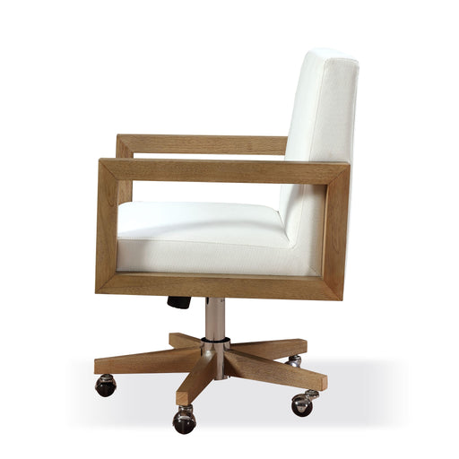 Modus Furniture One Wood Frame Home Office Chair in Solid Wood and White Canvas 655450404641 JVLH17 Main Image