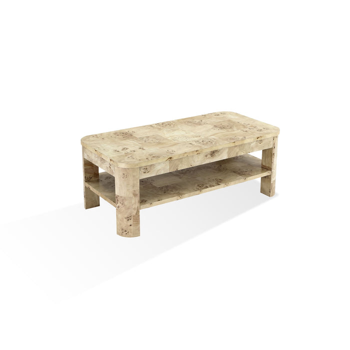 Modus Furniture Cosmo Mappa Burl Coffee Table in Amber Kiss 655450461170 SJWD21 Image 3