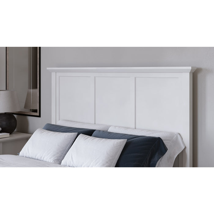 Modus Furniture Grace Three Panel Bed in Snowfall White  PNRAL  Image 10