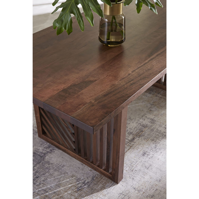 Modus Furniture Fevano Solid Wood Rectangular Dining Table in Smoked Brown 655450414619 PGRR60 Image 1