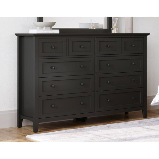 Modus Furniture Grace Eight Drawer Dresser in Raven Black (2024) 655450431647 PNRB82A Main Image