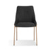 Modus Furniture Cyrus Upholstered Dining Chair in Coal Fabric and Brushed Bronze Metal 655450422898 PUSJ63ASH Image 4