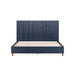 Modus Furniture Argento Wave-Patterned Bed in Navy Blue and Burnished Brass  9DKBH  Image 8