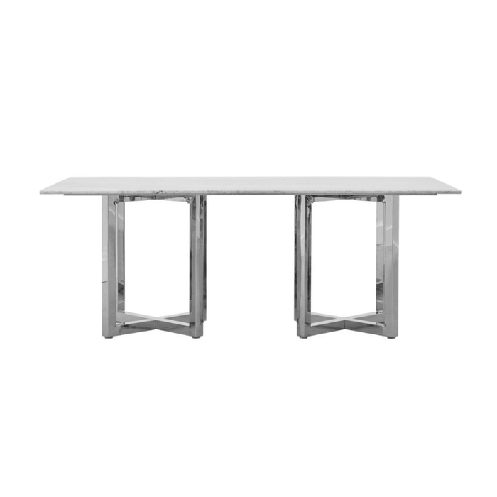 Modus Furniture Amalfi Rectangular Carrara Marble Top Dining Table 655450234163 1AJ5617M Image 3