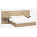 Modus Furniture One Coastal Modern Live Edge Wall Bed with Floating Nightstands in Bisque  JVLHJ  Image 2