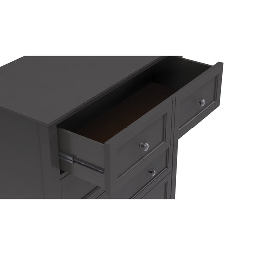 Modus Furniture Grace Five Drawer Chest in Raven Black (2024) 655450431654 PNRB84A Image 1