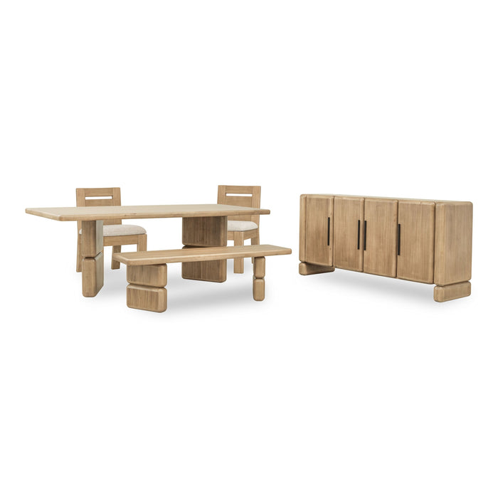 Modus Furniture Nia Rectangular Acacia Wood Dining Table in Lioness 655450480119 UHXW60 Image 8