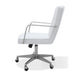 Modus Furniture One Metal Frame Home Office Chair in Brushed Stainless Steel and White Leather 655450404290 JVA417 Main Image