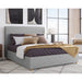 Modus Furniture Olivia Upholstered Platform Bed in Pewter  KKJPH  Main Image