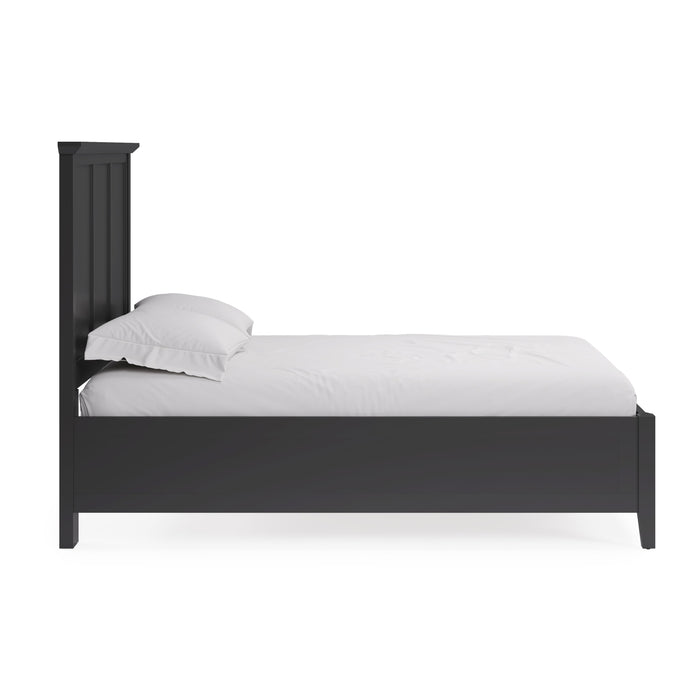 Modus Furniture Grace Three Panel Bed in Raven Black  PNRBL  Image 3