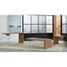 Modus Furniture One Live-Edge White Oak and Glass Coffee Table in Bisque 655450404665 JVLH21 Image 4