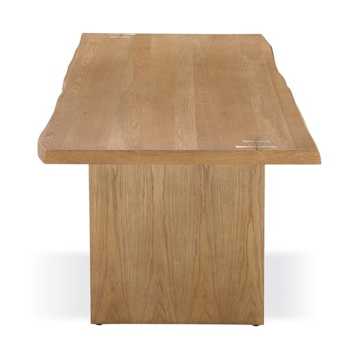 Modus Furniture One Modern Coastal Live Edge Dining Table in White Oak 655450404443 JVLH60 Image 1