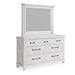 Modus Furniture Yosemite Solid Wood Dresser in Rustic White (2024) 655450432842 7YKJ82A Image 6