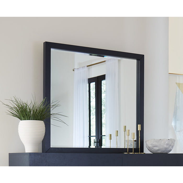 Modus Furniture Argento Beveled Glass Wall or Dresser Mirror in Navy Blue 655450368271 9DKB83 Main Image