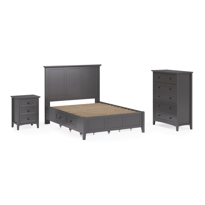 Modus Furniture Grace Four Drawer Platform Storage Bed in Raven Black  PNRBD  Image 16