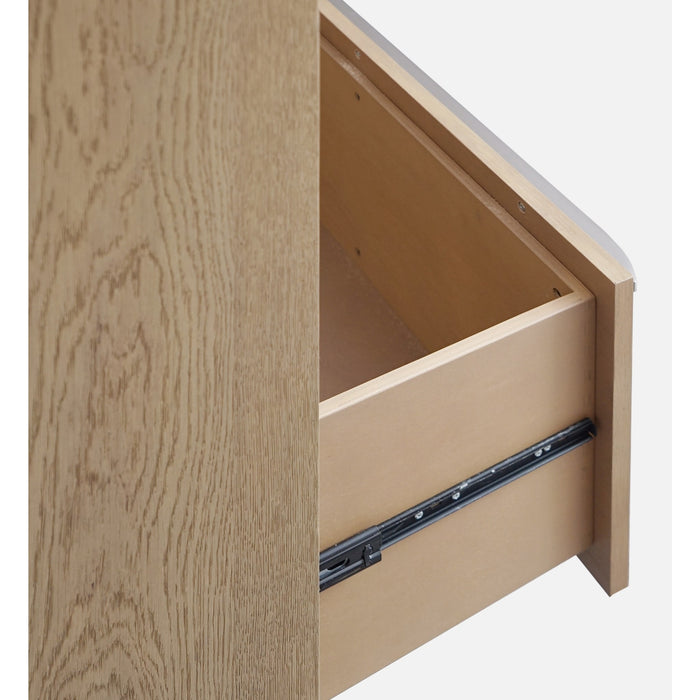 Modus Furniture One Coastal Modern Three Drawer USB-charging Nightstand in Bisque 655450404795 JVLH81B Image 9