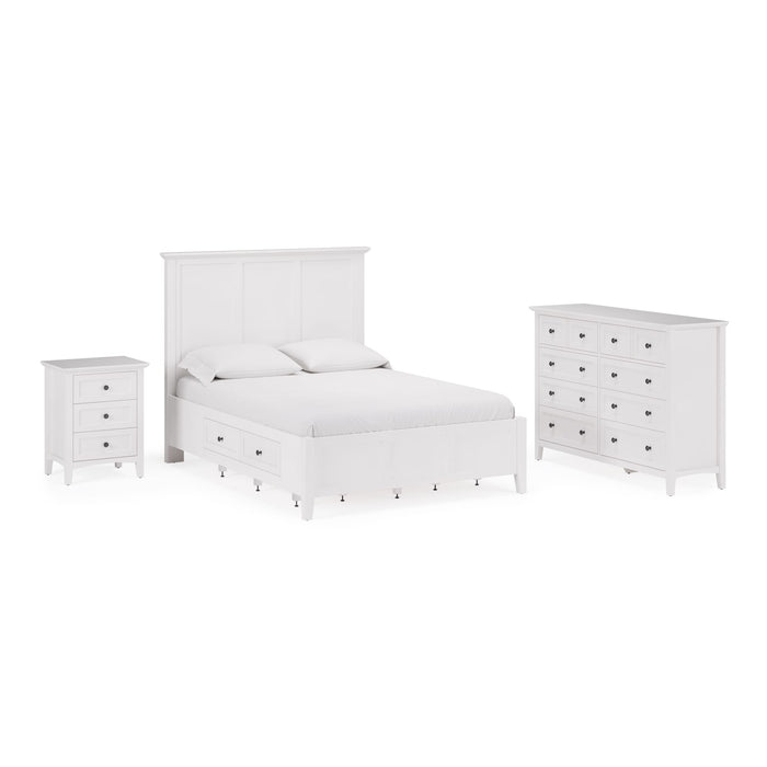 Modus Furniture Grace Four Drawer Platform Storage Bed in Snowfall White  PNRAD  Image 13