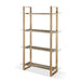 Modus Furniture One Modern Coastal Glass Shelf Bookcase in Solid Wood 655450404658 JVLH19 Main Image