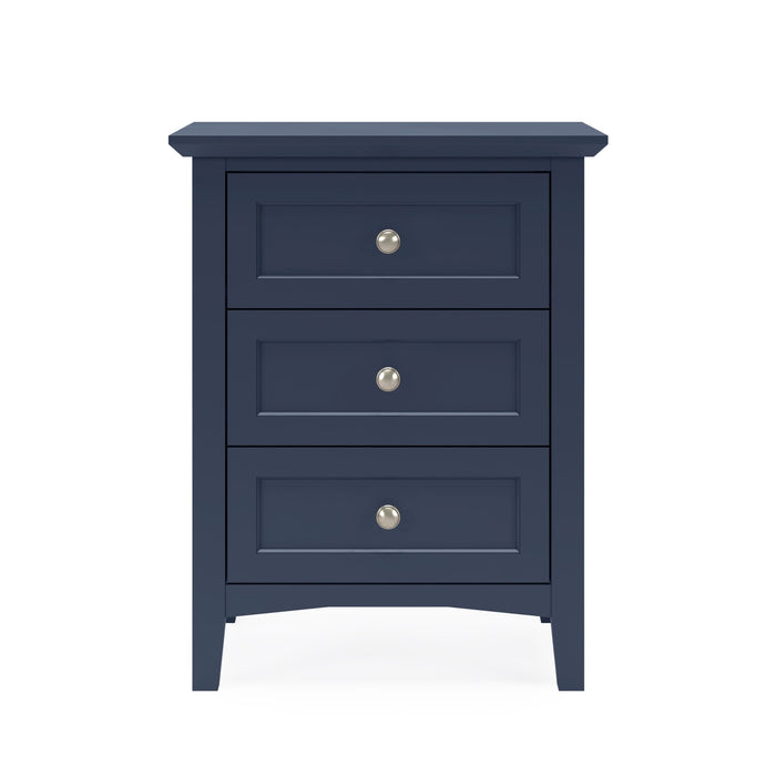 Modus Furniture Grace Three Drawer Nightstand in Blueberry 655450413391 PNKX81 Image 1