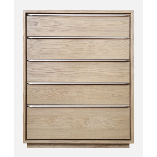 Modus Furniture One Coastal Modern Five Drawer Chest in Bisque 655450404825 JVLH84 Main Image