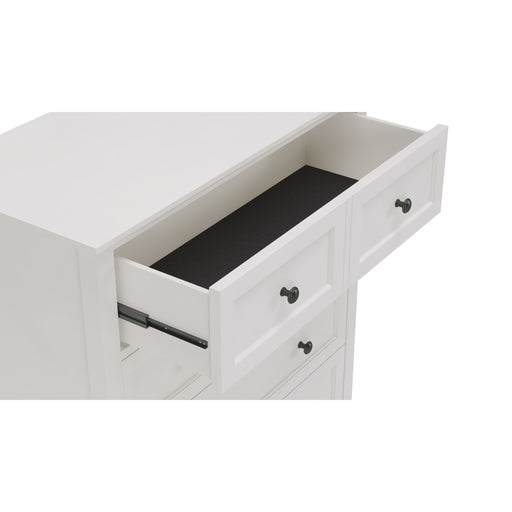 Modus Furniture Grace Five Drawer Chest in Snowfall White (2024) 655450431678 PNRA84A Image 1