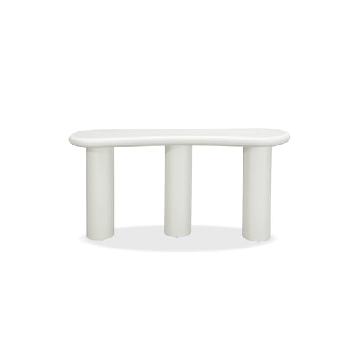 Modus Furniture Sven Wooden Console Table in Rice 655450484988 QTUJ23 Main Image