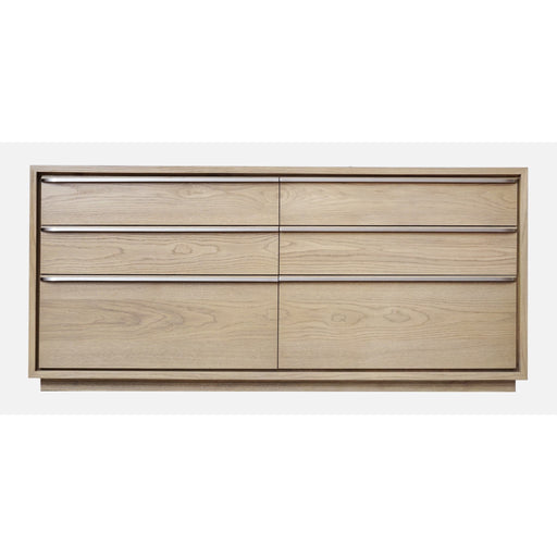 Modus Furniture One Coastal Modern Six Drawer Dresser in Bisque 655450404801 JVLH82 Main Image